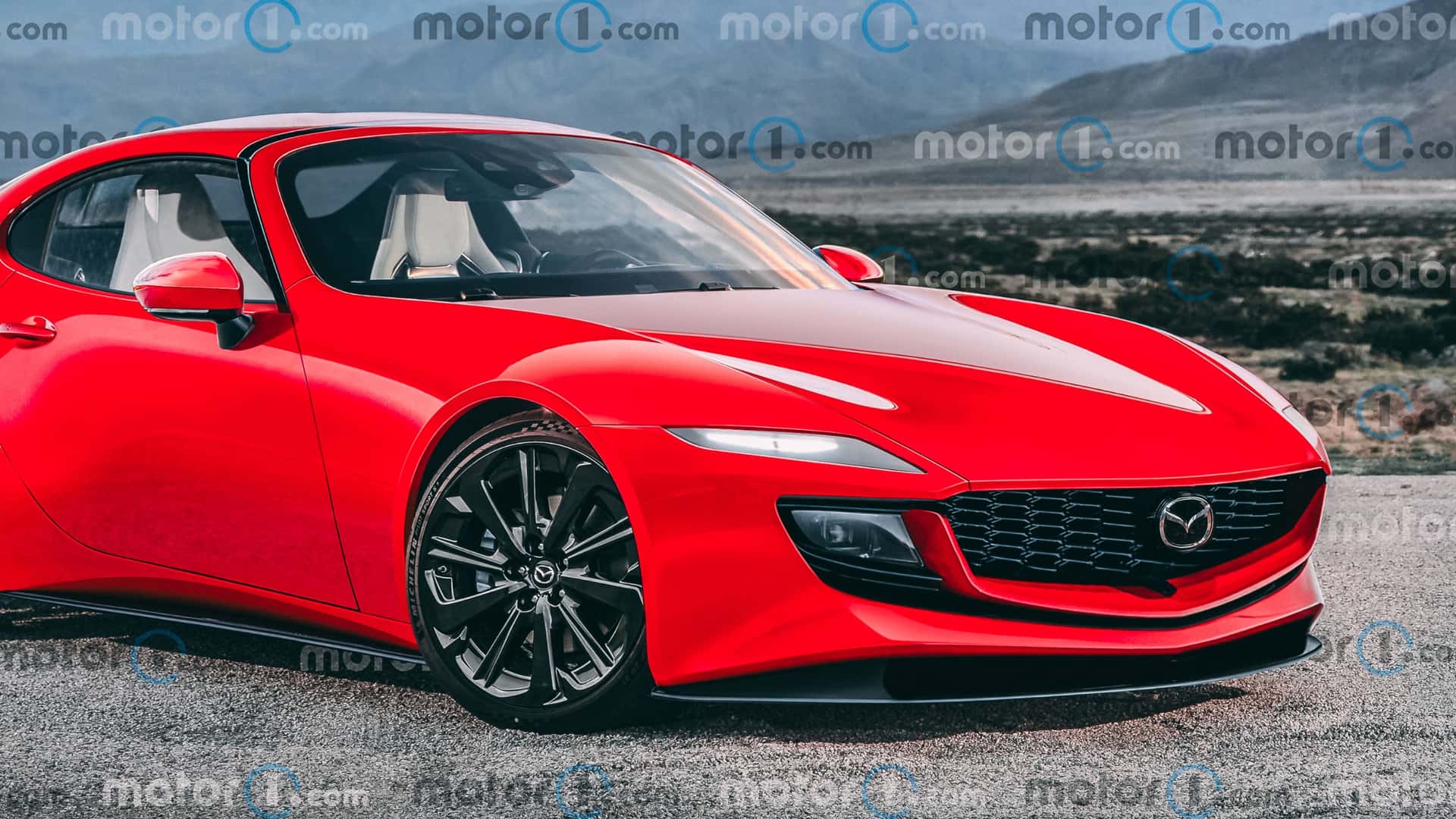 Rendering Mobil Sport Mazda Rotary oleh Motor1