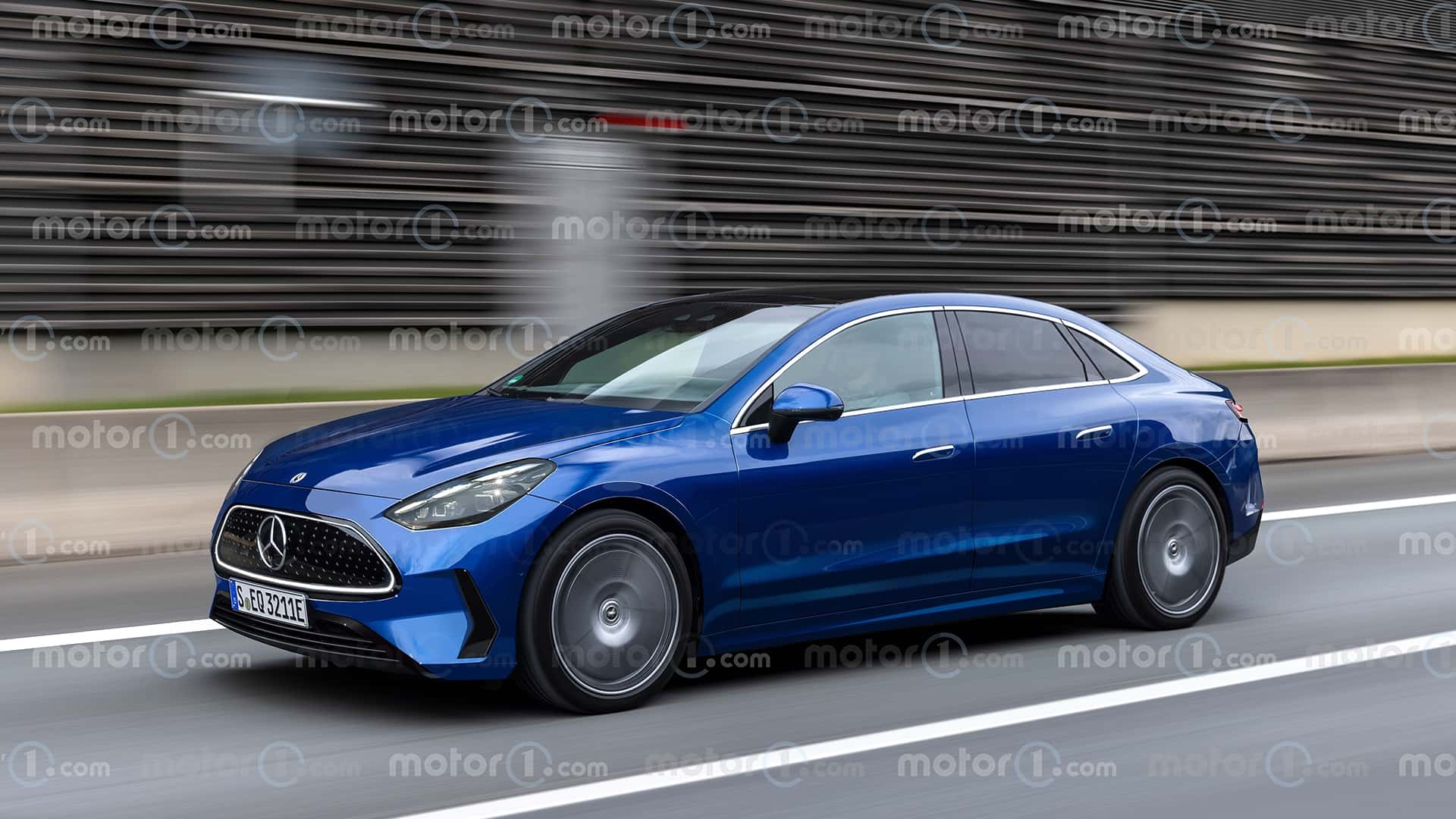 Mercedes Classe C électrique (2025), le rendu de Motor1.com