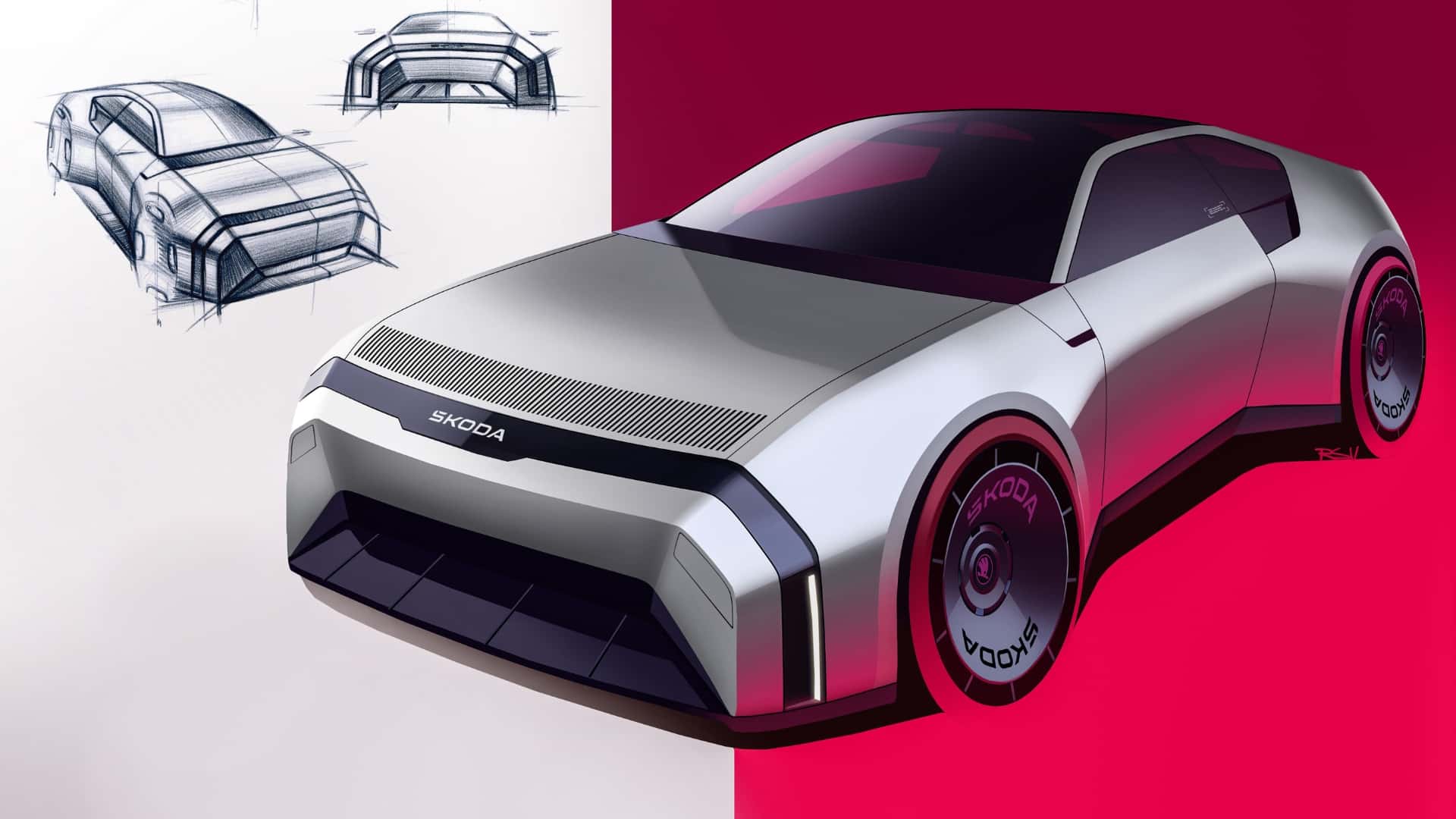 Skoda 110 R concept, render oficial