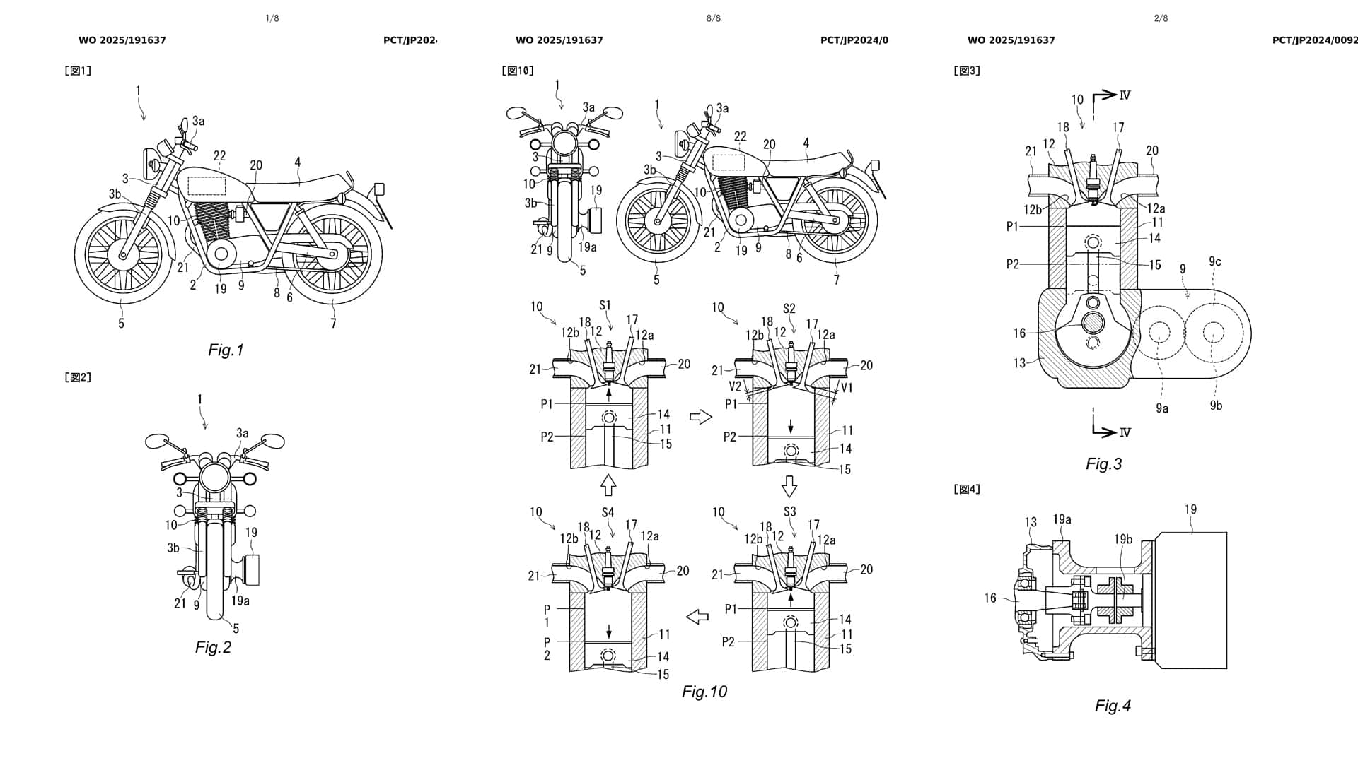 Patente de moto eléctrica Yamaha