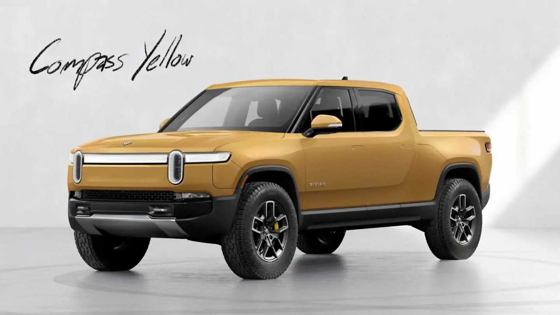 Rivian R1T Compass Yellow