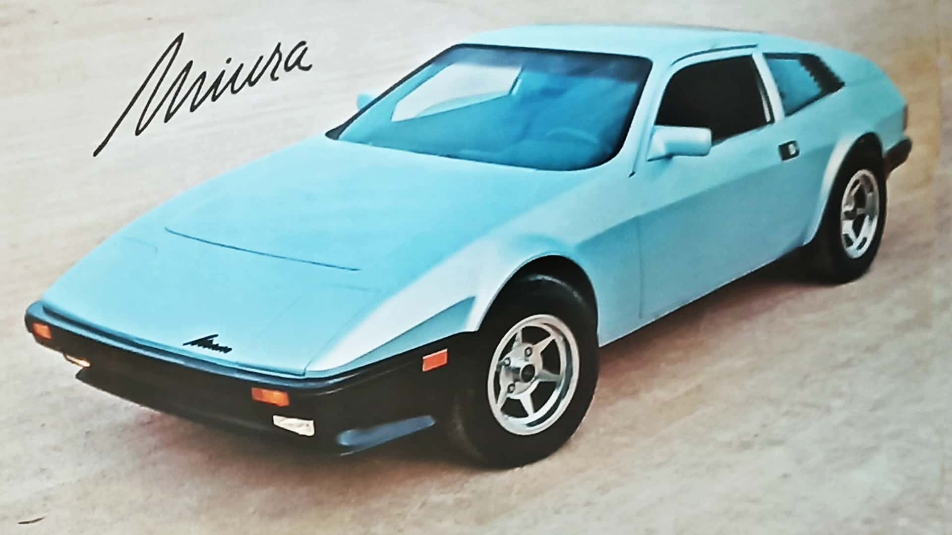 Miura 1984-Broschüre - neueste Versionen des Originalmodells mit 1600-Luftmotor