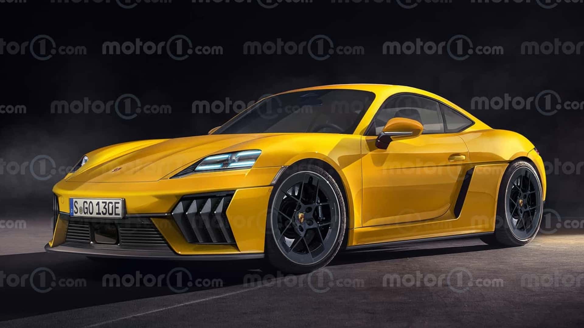 <p><em>Porsche Cayman EV rendering by Motor1</em></p>