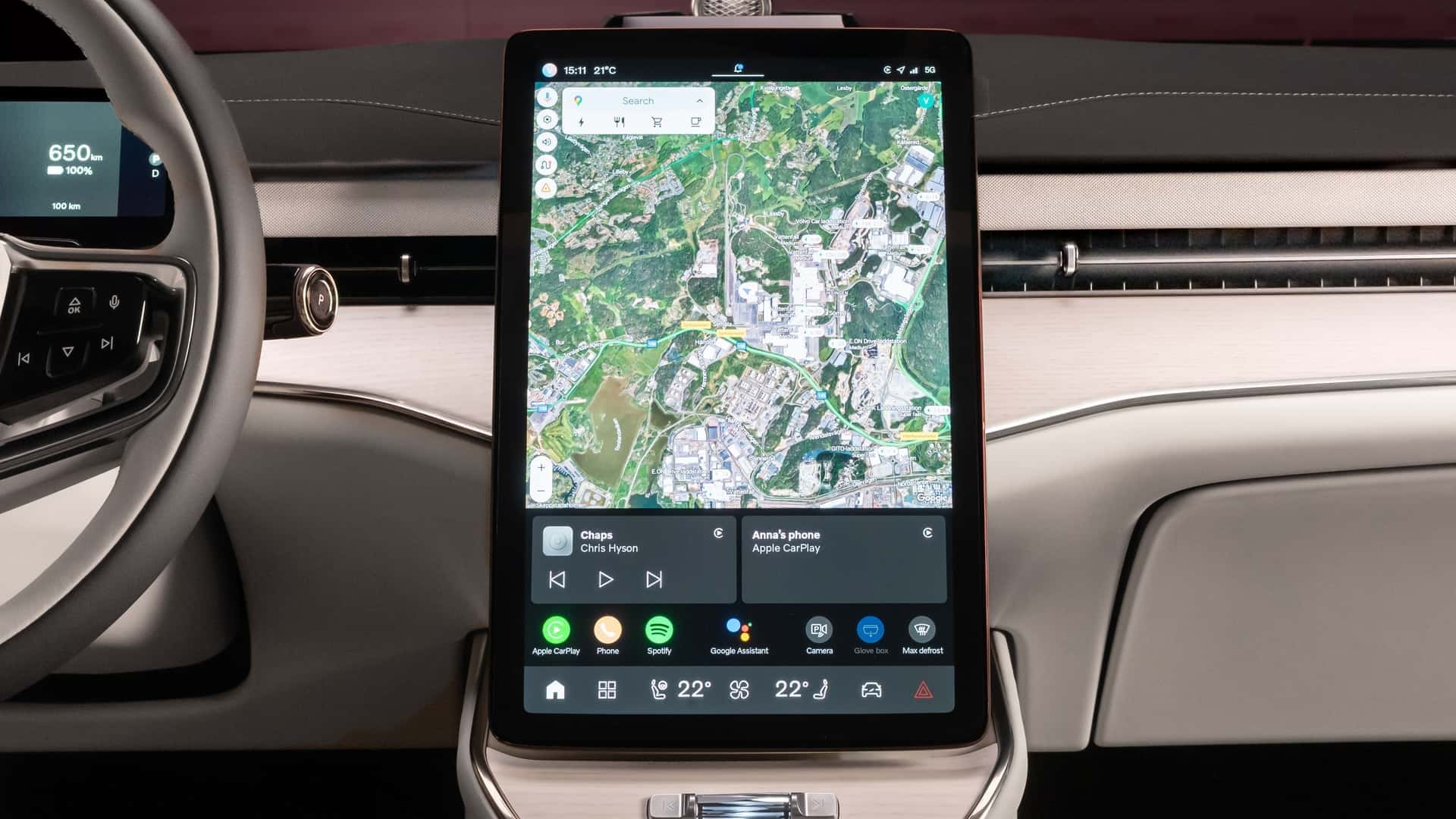 Volvo ES90 2025, interior y maletero