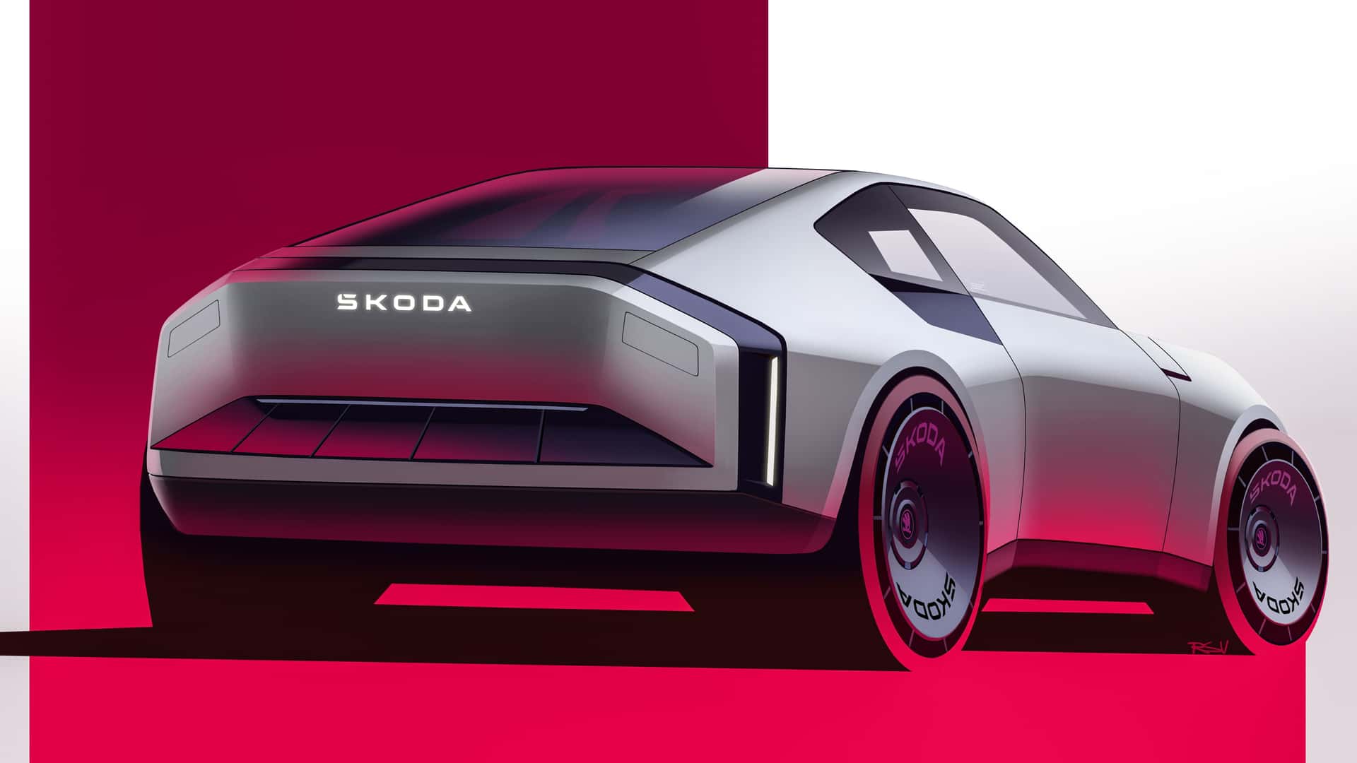 Skoda 110 R concept official rendering