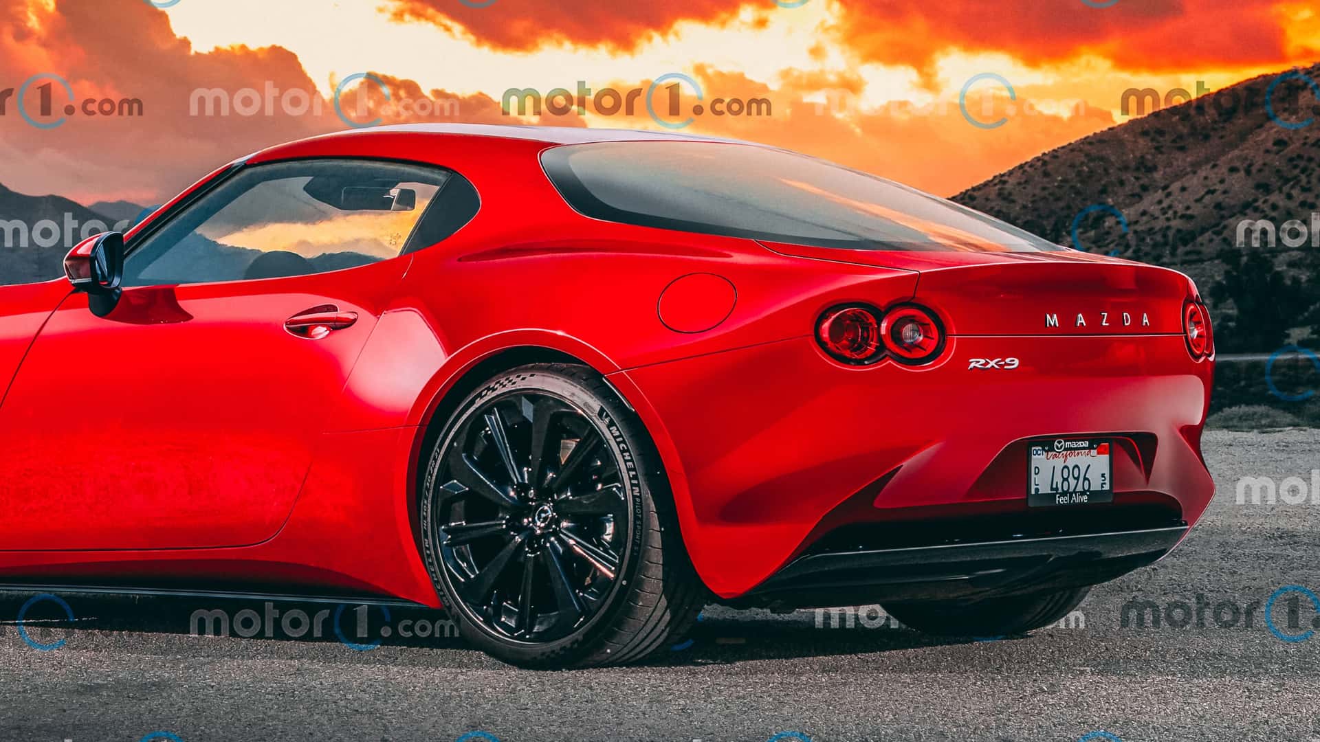 Rendering Mobil Sport Mazda Rotary oleh Motor1