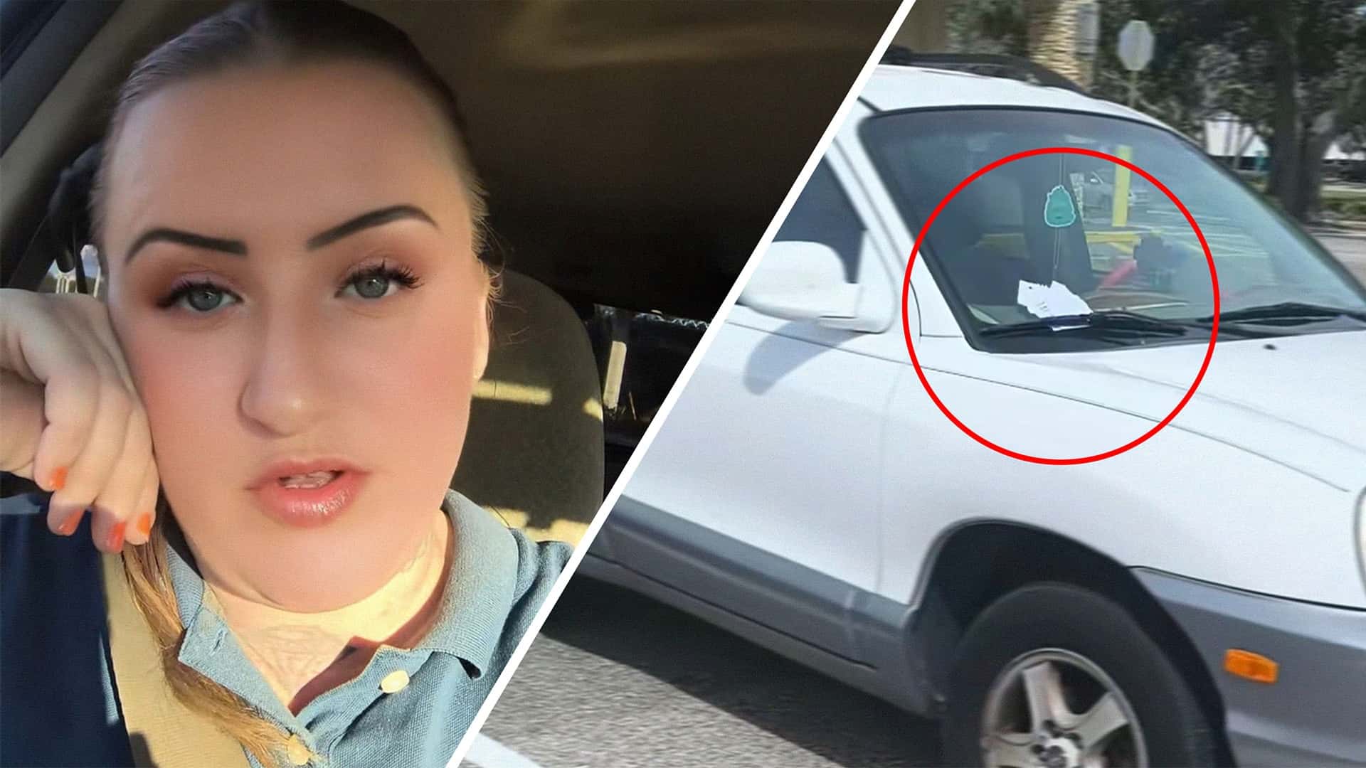 Florida Hyundai Santa Fe Driver Walks Up to Her Car. Then She Sees a Paper on Her Windshield