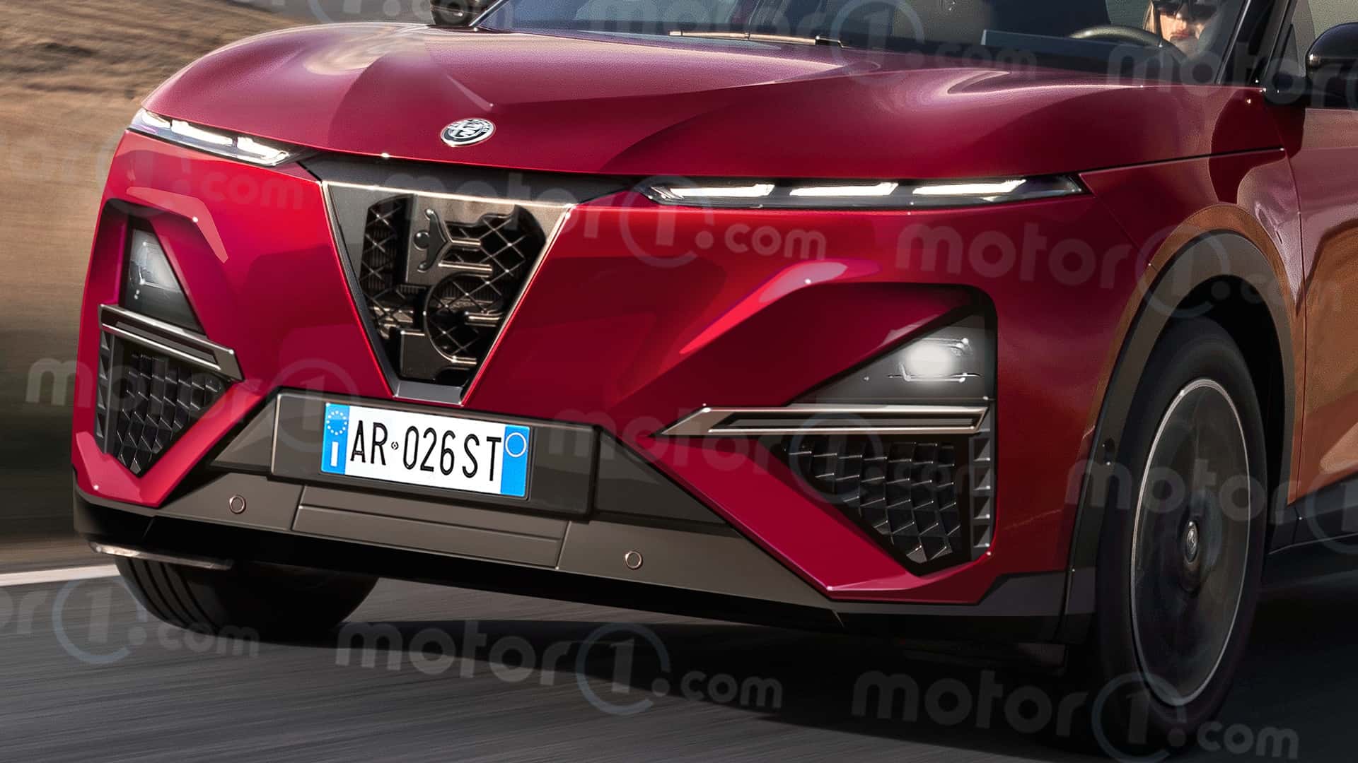 <p>Notre rendu de la nouvelle Alfa Romeo Stelvio</p>