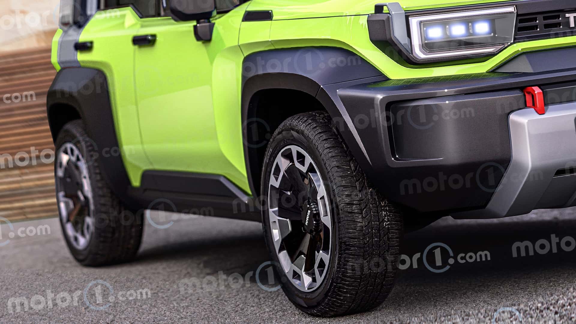 Toyota mini Land Cruiser, render de Motor1.com