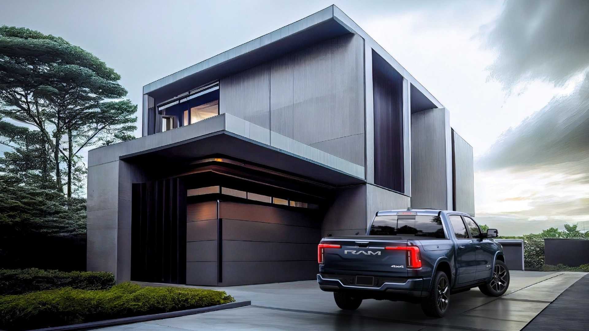 2024 Ram 1500 REV exterior rear three-quarter view