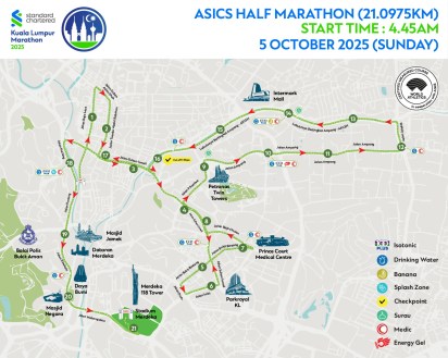 KLSCM 2025 Half Marathon Route