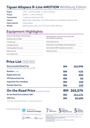 2025 Volkswagen Tiguan Allspace R-Line 4Motion Wolfsburg Edition Malaysia spec sheet-2