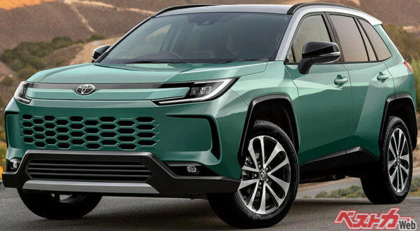 新型トヨタ RAV4公式チラ見せきた!! クラウン顔でハイブリッド系のみ？ 期待大のFMCは25年11月頃に