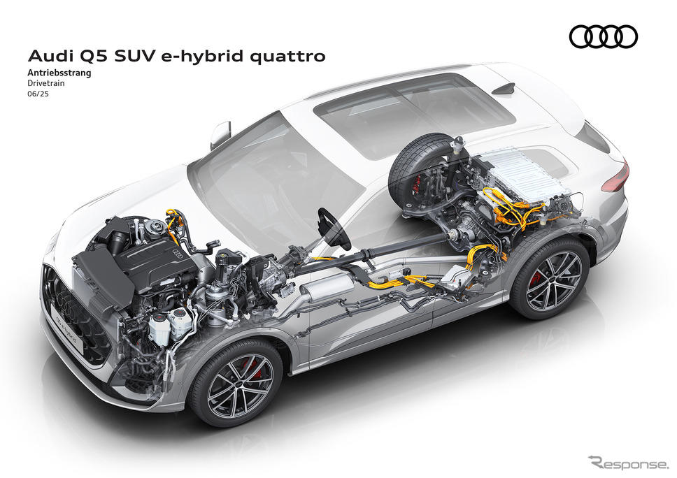 アウディ『Q5』新型にPHEV登場、バッテリー45%大容量化…EV航続は100kmに