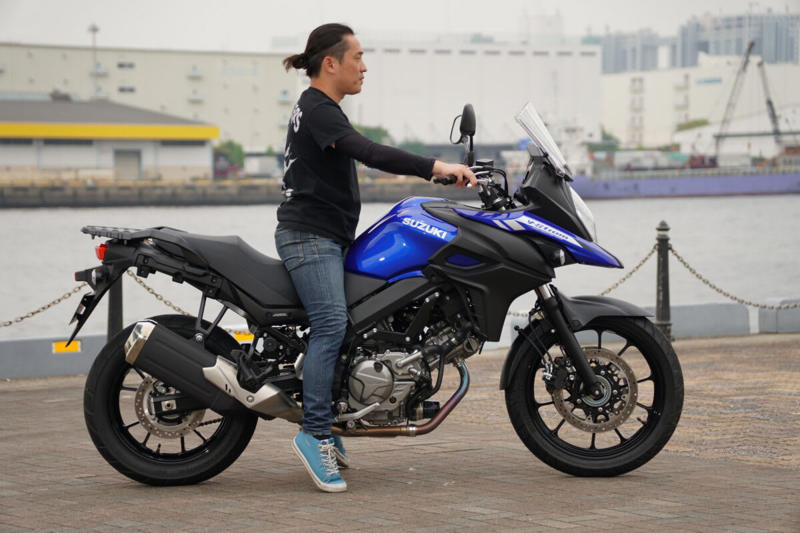 編集部・朝日とVストローム650