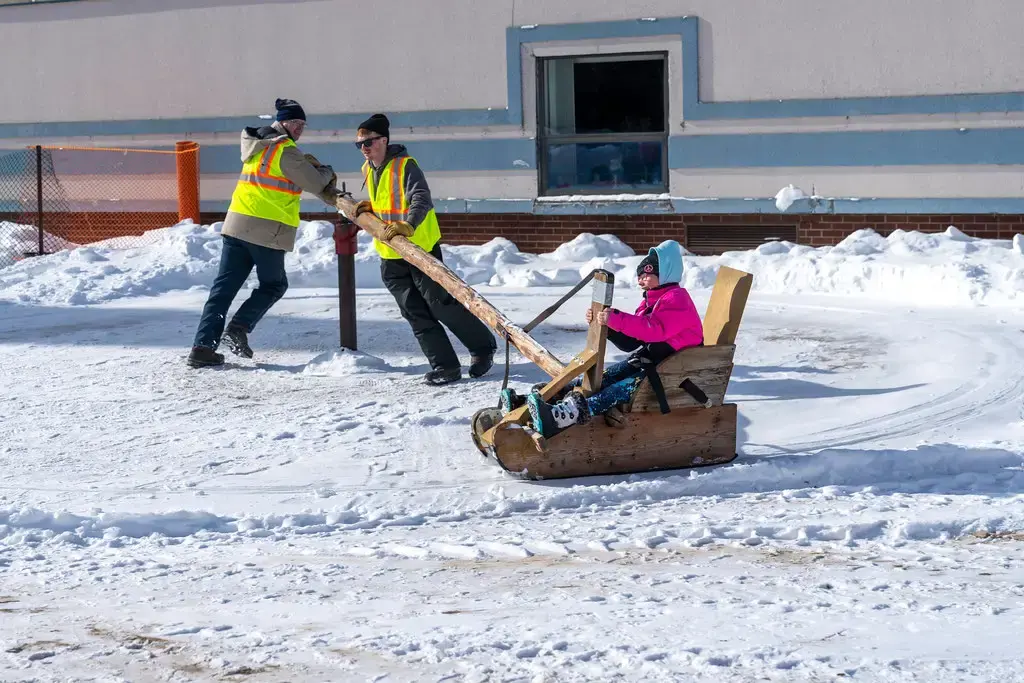 10. Sail-Powered Ice Sleds