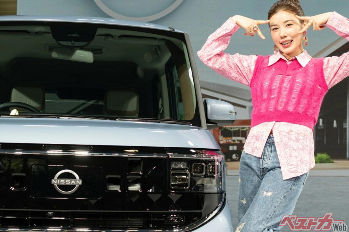 仲里依紗さんが大興奮!! 日産新型ルークスの姿に思わず"可愛い"と連呼させた「かどまる四角スタイル」どんな工夫がある？