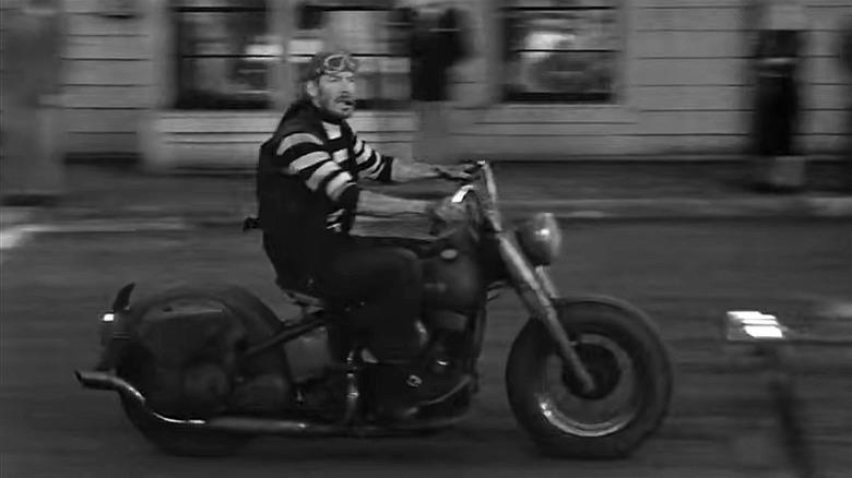 Lee Marvin on Harley-Davidson Hydra-Glide in The Wild One
