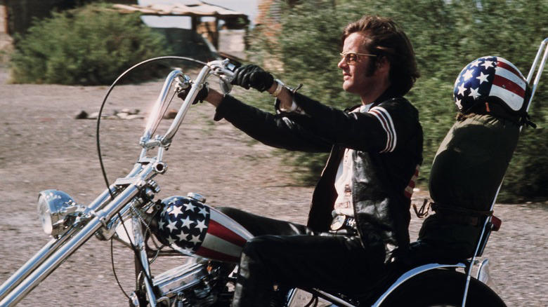 Peter Fonda on Captain America Chopper in Easy Rider