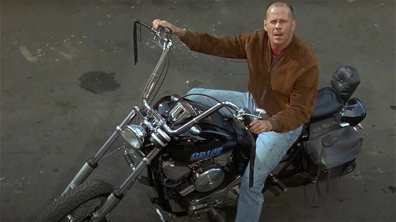 Bruce Willis on Harley-Davidson FXR in Pulp Fiction