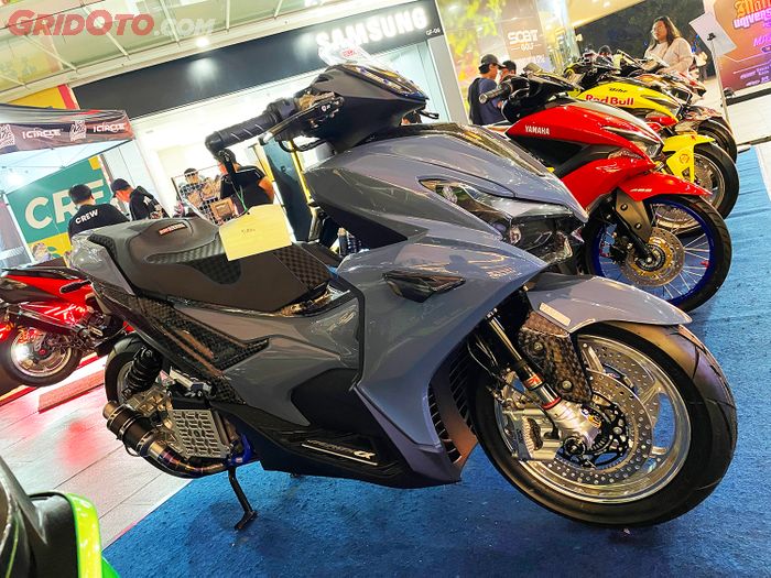 Aerox Alpha Turbo, Modifikasi Aerox Alpha, Modifikasi Yamaha Aerox Turbo, Versi Terakhir Pakai Kaki Ala Moge