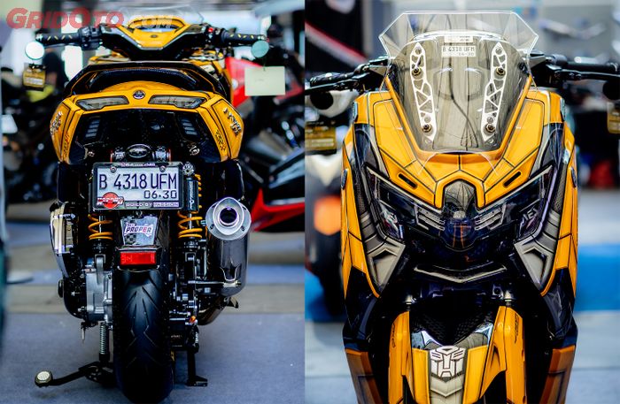 yamaha nmax turbo, yamaha nmax neo, Modifikasi Yamaha NMAX Neo, Berubah Robot Bumblebee Versi Motor