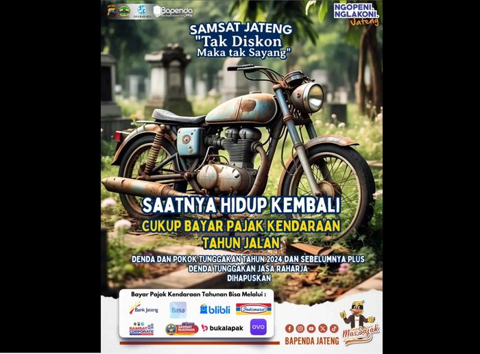 Bapenda Jateng, pemutihan pajak Jateng, Pemutihan Jawa Tengah, Pemutihan Kendaraan Jateng, Pemutihan Pajak Kendaraan di Jateng Top Markotop, Bapenda Dapat Cuan Segar Rp 735 Miliar