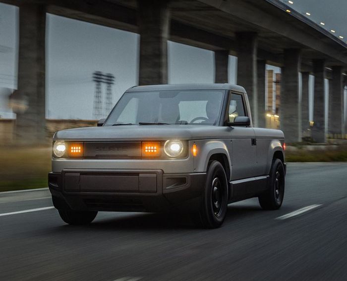 mobil listrik, pick up, Slate Truck, Slate Auto, Bisa Berubah dari Pick Up ke SUV, Segini Jarak Tempuh Mobil Listrik Slate Truck