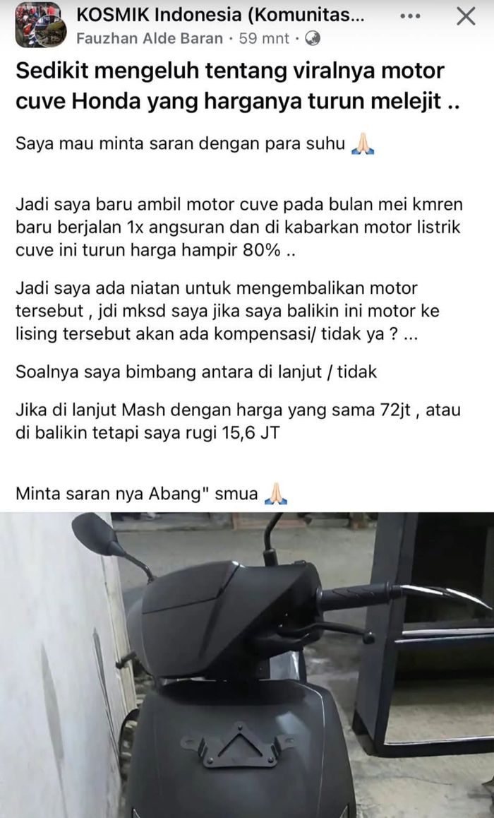 motor listrik, motor listrik honda, Honda EM1 e:, Honda CUV e:, Honda ICON e:, Diskon motor listrik Honda, Beli Sebelum Diskon, Konsumen Protes Harga Motor Listrik Honda Turun Drastis