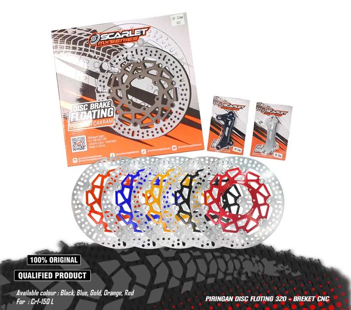 cakram, cakram motor, cakram floating, scarlet racing, Scarlet Racing Bikin Cakram Floating Baru Buat Trail 150 Cc, Ini Speknya