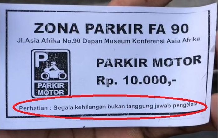 parkir, parkir mobil, parkir motor, Hak Titip Parkir, Barang Hilang di Parkiran, Awas Ditipu Klausul Haram, Konsumen Punya Hak Ini Saat Titip Kendaraan di Parkiran Resmi