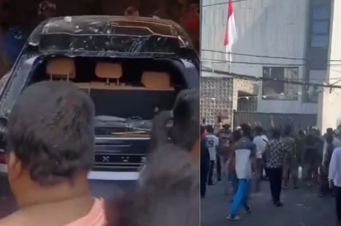 Rumah Ahmad Sahroni Digeruduk Massa Demo DPR, Lexus RZ Jadi Samsak Luapan Emosi