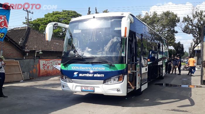 po sumber alam, bus listrik, kalista, Higer, Bus Listrik AKAP, PO Sumber Alam Masih Kaji Bus Listrik AKAP, Lanjutkan Uji Coba hingga Oktober