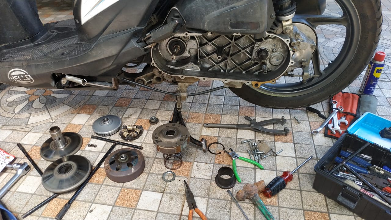 motor matic, cvt motor matic, efek cvt motor matic terendam banjir, dampak cvt motor matic terendam banjir, Hati-hati, Ini Efeknya CVT Motor Matic Yang Pernah Terendam Banjir Dibiarkan