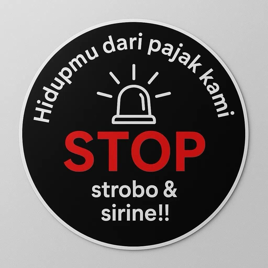 mobil pejabat, tolak strobo, Tolak Sirene dan Strobo, Stop Strobo dan Sirene, Sorry Manusia Sok Penting, Gerakan Sipil Tolak Sirene dan Strobo Mulai Gencar di Jalan