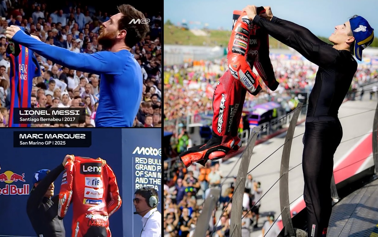 MotoGP, lionel messi, Marc Marquez, Valentino Rossi, motogp san marino, hasil motogp, Diketawain Valentino Rossi di Sprint Race, Marc Marquez Bungkam Haters di MotoGP San Marino