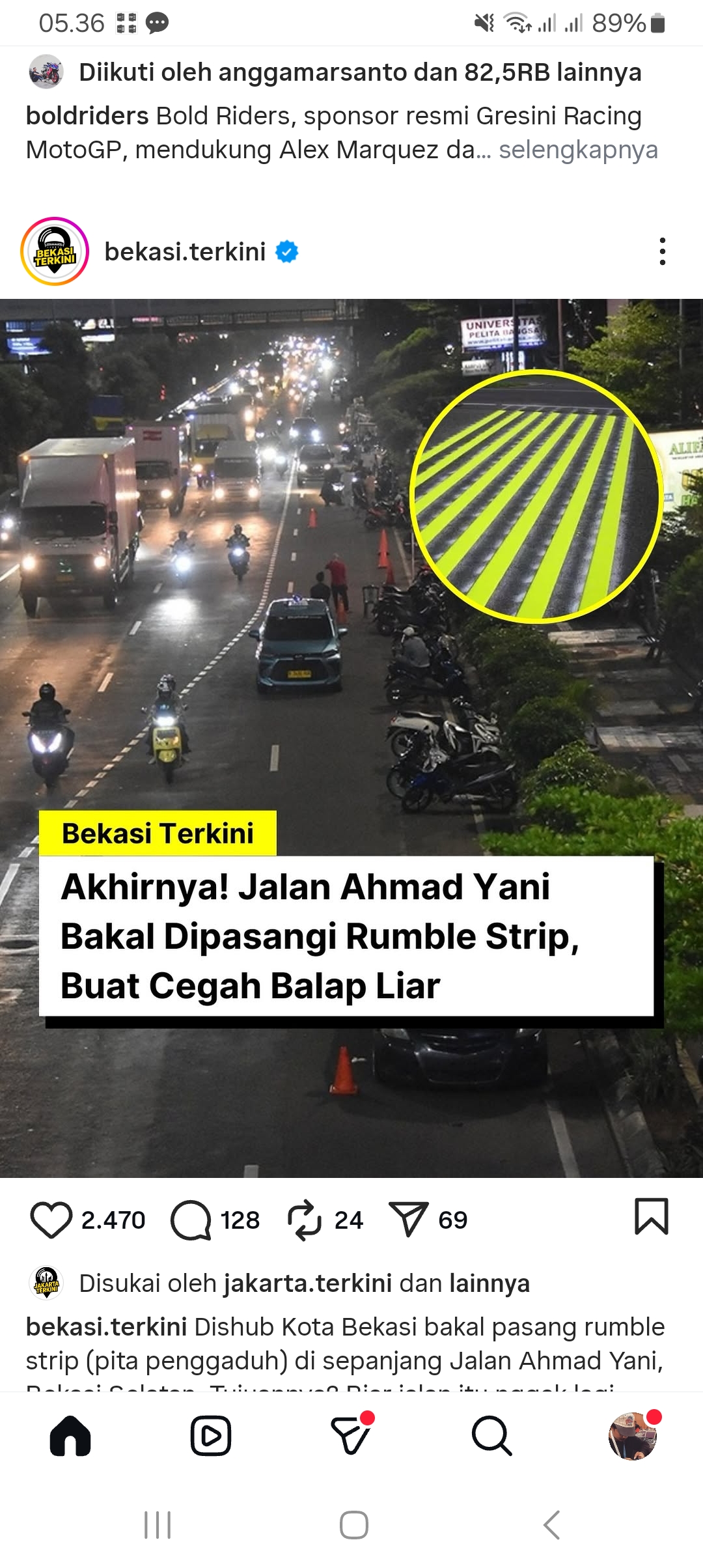 Bekasi Bakal Pasang Rumble Strip, Shockbreaker Nangis Buat Balap Liar