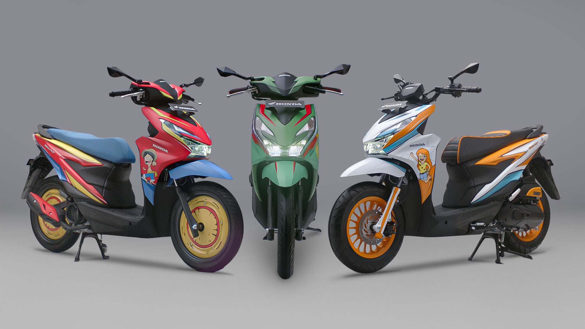 Astra Honda Motor (AHM), honda beat edisi spesial, honda beat one piece, Honda BeAT x One Piece Tahilalats, honda beat luffy, harga honda beat one piece, Honda BeAT Edisi One Piece x Tahilalats Meluncur Cuma 25 Unit di Indonesia, Intip Harga dan Cara Belinya