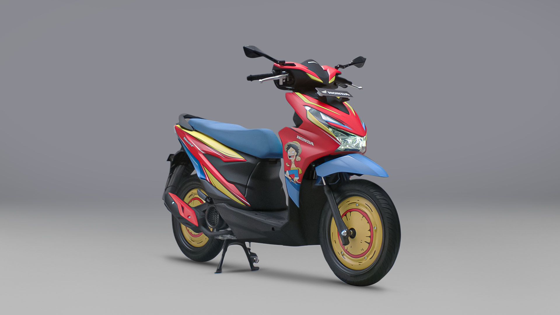 Astra Honda Motor (AHM), honda beat edisi spesial, honda beat one piece, Honda BeAT x One Piece Tahilalats, honda beat luffy, harga honda beat one piece, Honda BeAT Edisi One Piece x Tahilalats Meluncur Cuma 25 Unit di Indonesia, Intip Harga dan Cara Belinya