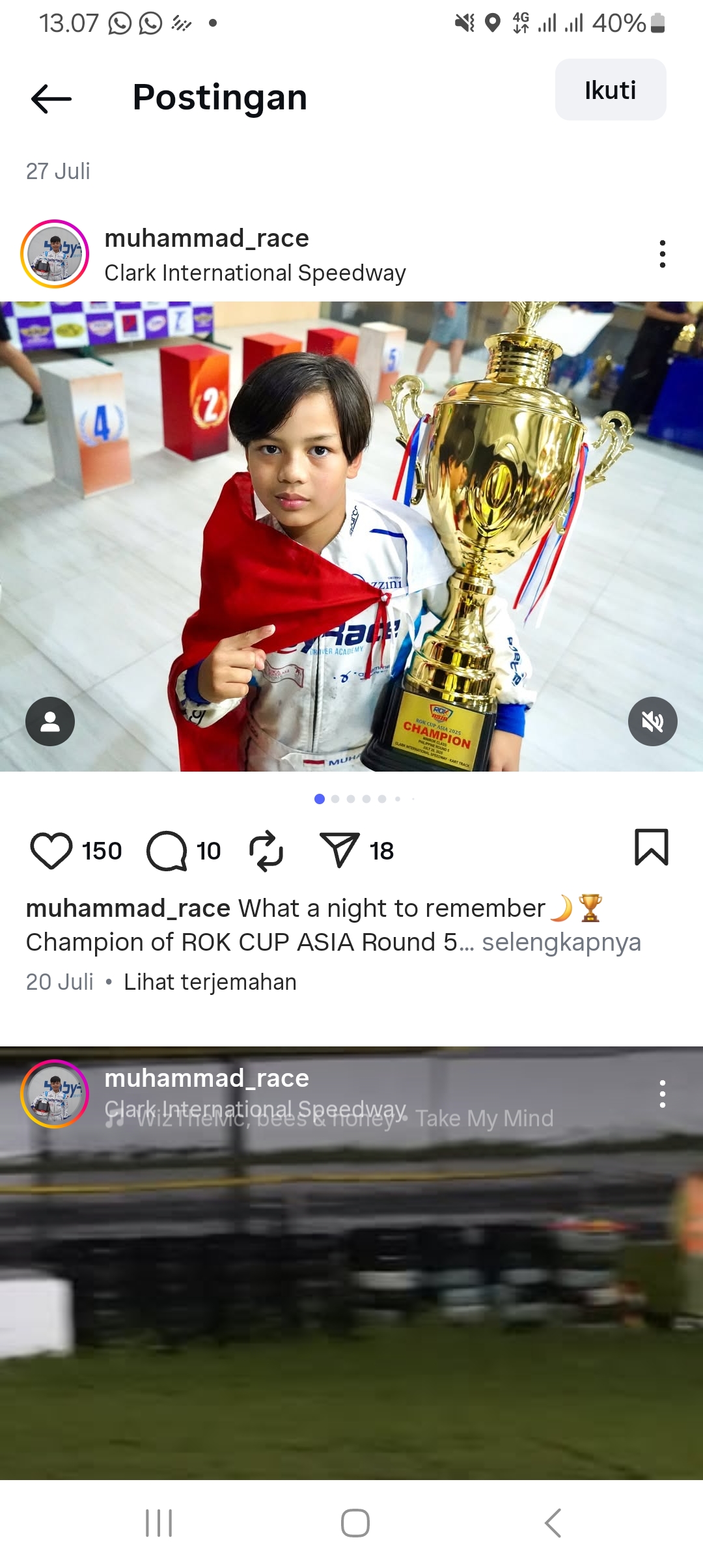 gokart, Muhammad Fadhl Abbas Wibowo, Rok Cup Superfinal South Garda, Cita Buana, Cita Buana Jadi Sumber Semangat, Dukung Muhammad Fadhl Abbas Gaspol di Italia
