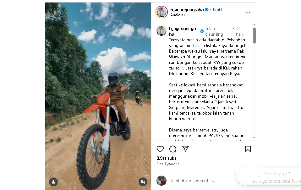 Wali Kota Pekanbaru Lihai Tunggangi Motor Trail Saat Kunker, Tak Heran Tahu Masa Lalunya