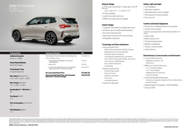 2025 BMW X3 gets official Malaysian pricing – G45 X3 20 xDrive M Sport mild hybrid from RM320,800