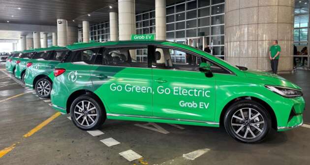 Grab Malaysia launches EV ride-hailing service from KLIA – 10 BYD M6 MPVs form the new electric fleet