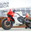 Rainey rides Y-AMT equipped Yamaha XSR900 GP