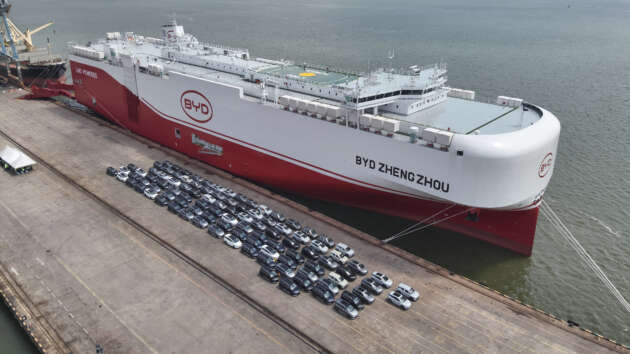 BYD Zhengzhou ship delivers BYD cars to Malaysia – shorter delivery times, greater volumes promised