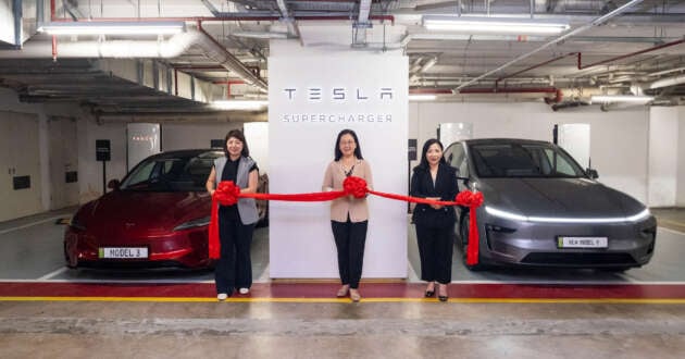 Tesla V4 Superchargers now at Pavillion Damansara – four DC chargers; still not open to other EV brands