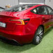 2026 Tesla Model 3 Long Range RWD in Malaysia – 750 km WLTP, indicator stalk, black badges, RM185k